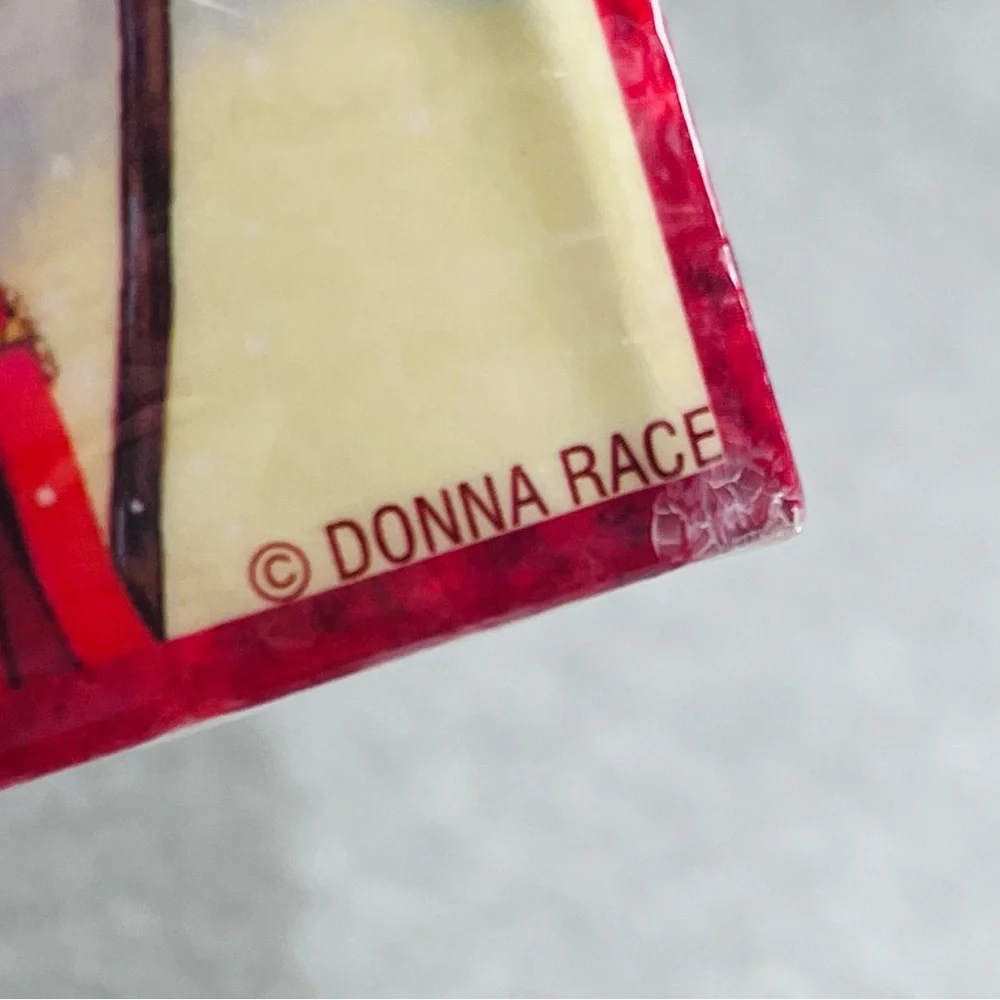 Vintage Donna Race Candle Cube Santa Father Christmas 3.25” Square Holiday Decor